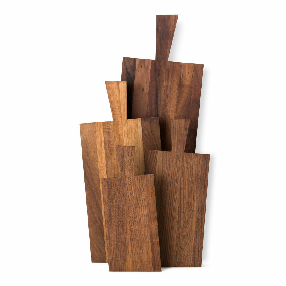 Continenta cutting board, with handle, serving board, kitchen board, wooden board, walnut wood, 49 x 22 cm, 4203