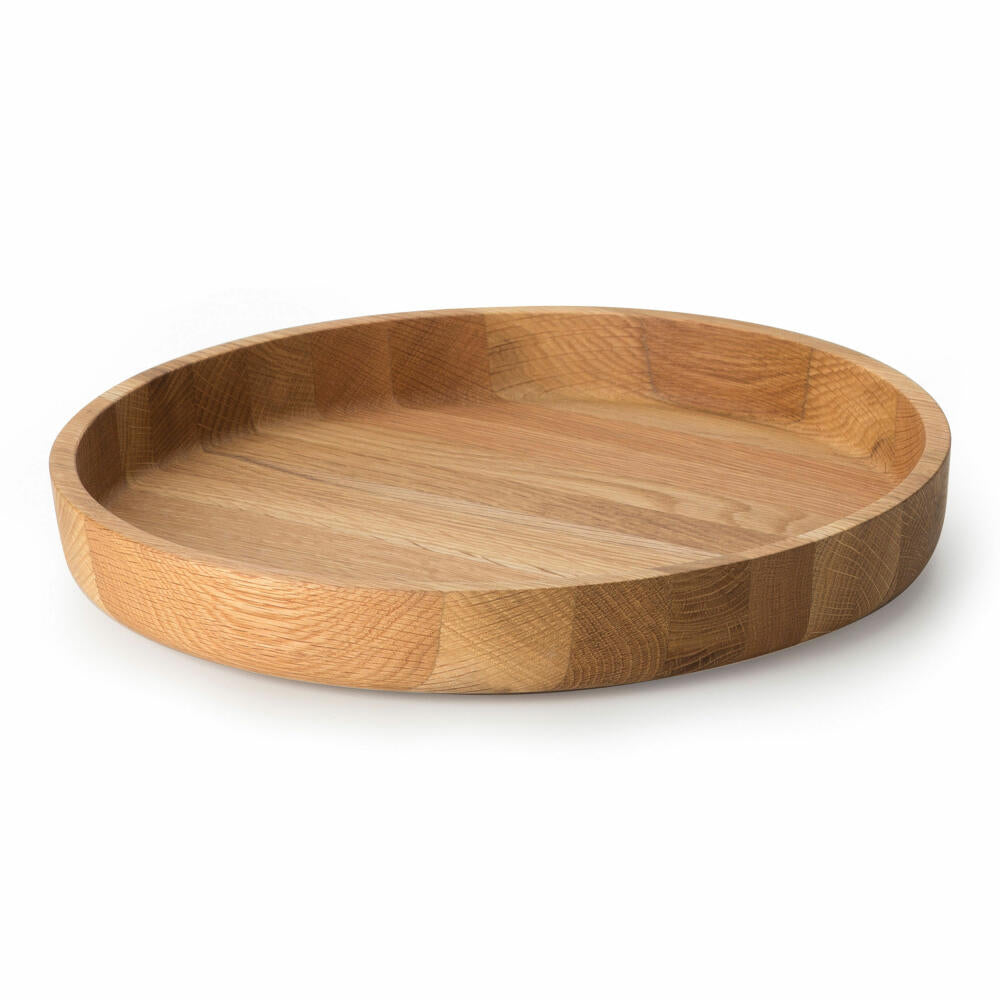 Continenta Schale, Servierschale, Schüssel, Brotschale, Obstschale, Holzschale, Eichenholz, Ø 38 x 5.4 cm, 4135