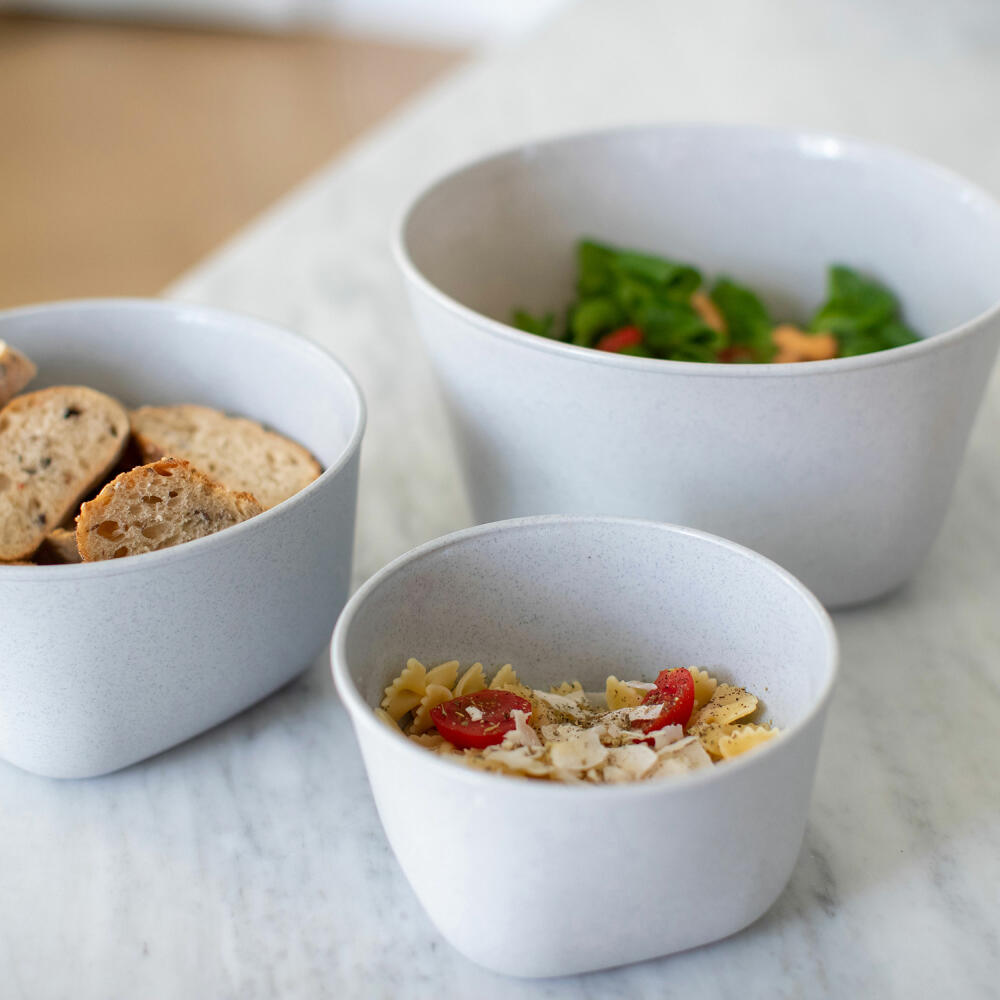 Koziol Box with Lid Connect M, Storage Box, Organizer, Box, Thermoplastic Plastic, Organic Grey, 1 L, 3870670