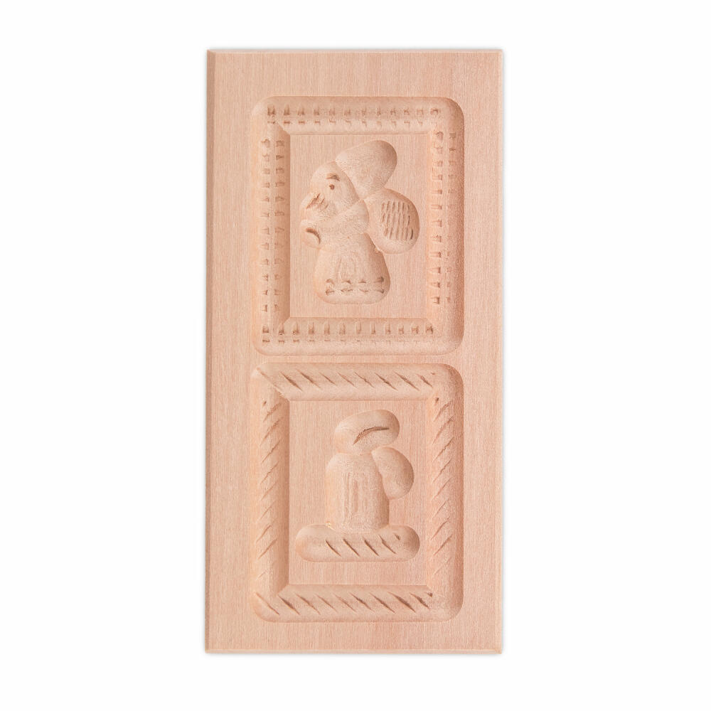Städter Springerle-Model 2 Motive, Holz-Prägeform, Plätzchenform, Spekulatiusform, Holz, 5.5 x 12 cm, 848061