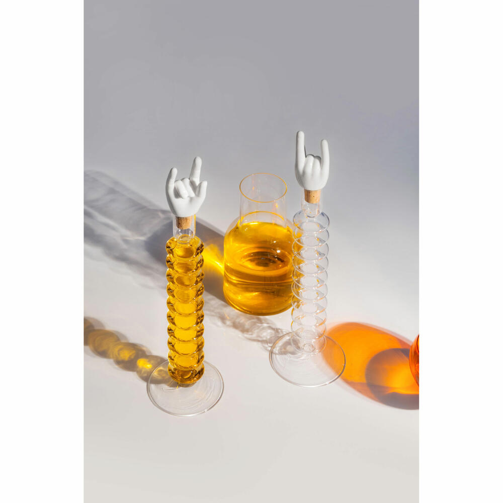 Donkey Products Weinstopper Rock Hands, Weinstopfen, Korken, Winediver, Porzellan, Kork, Weiß, 200553