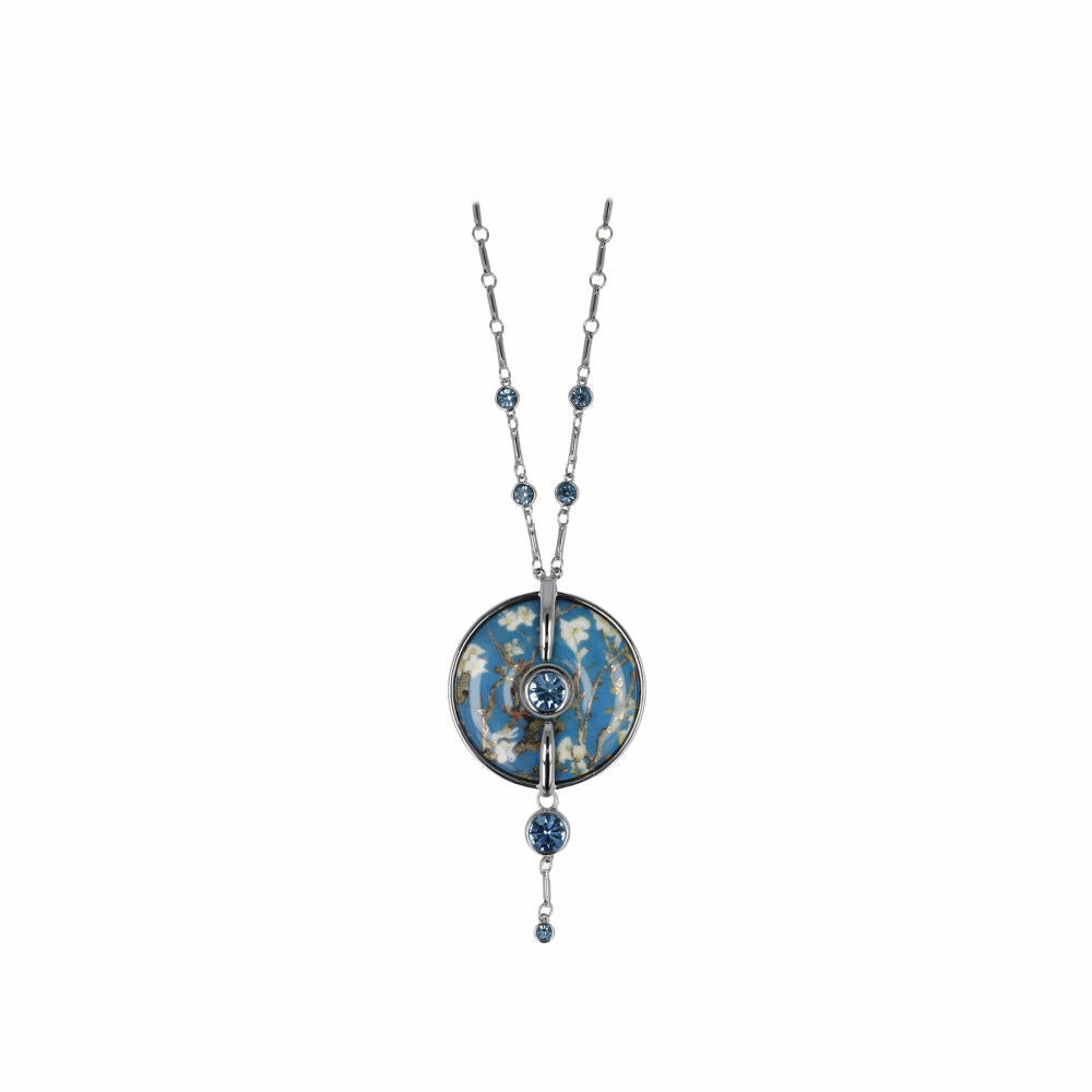 Goebel Necklace Vincent Van Gogh - Almond Tree Blue, Chain, Artis Orbis, Porcelain, Colorful, 4.5 cm, 67045251
