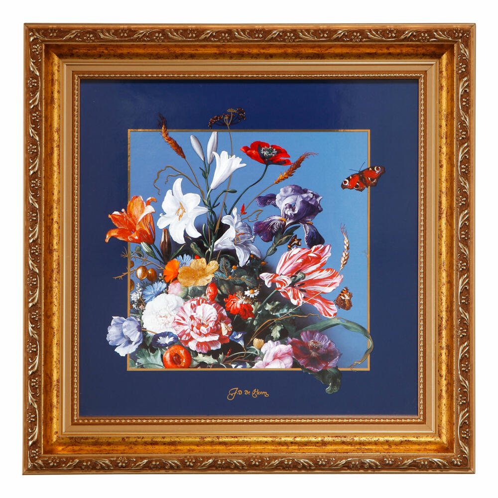 Goebel Wall Picture Jan Davidsz de Heem - Summer Flowers, Artis Orbis, Porcelain, Colorful, 31.5 x 31.5 cm, 67061581