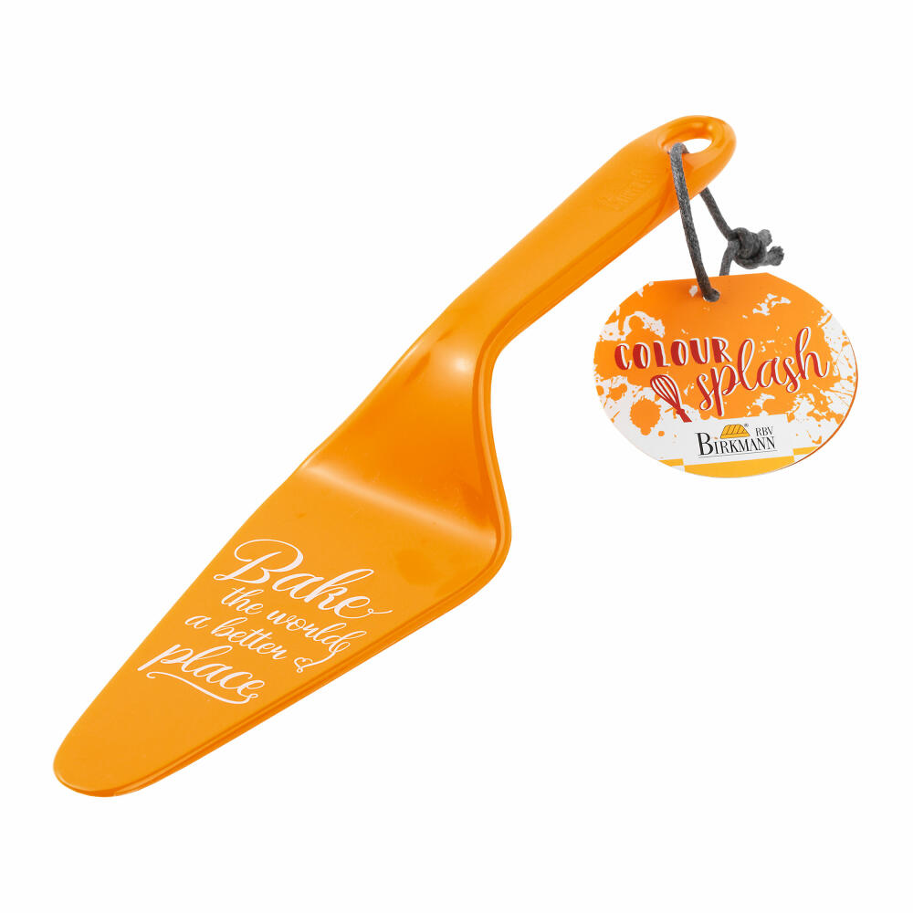 Birkmann Tortenheber Colour Splash, Kuchenheber, Backzubehör, mit Spruch, Kunststoff, Orange, 26 cm, 429727