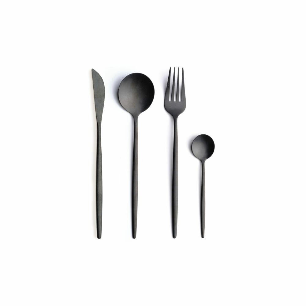 Comas cutlery set Mart Vintage Black 24-piece, table cutlery, stainless steel, black, 1234