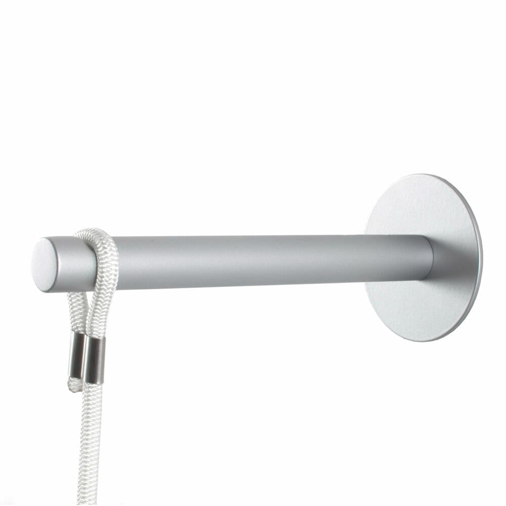Authentics Wardrope Wandhalterung, für Seilgarderobe, Stahl, Silber, 8089033