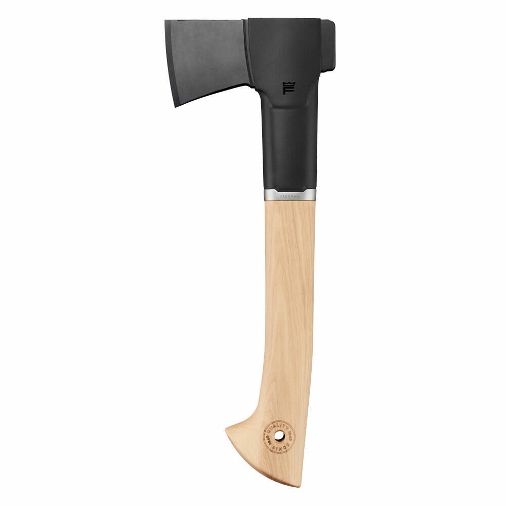 Fiskars Norden Universal Axe N7, Outdoor Axe, Camping Axe, Tool, Carbon Steel, Hickory Wood, FiberComp Plastic, Black, 1051142