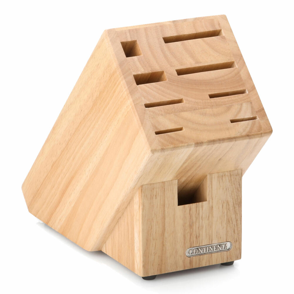Continenta knife block, with scissor slot, wooden knife block, knife block, knife holder, rubberwood, 30514