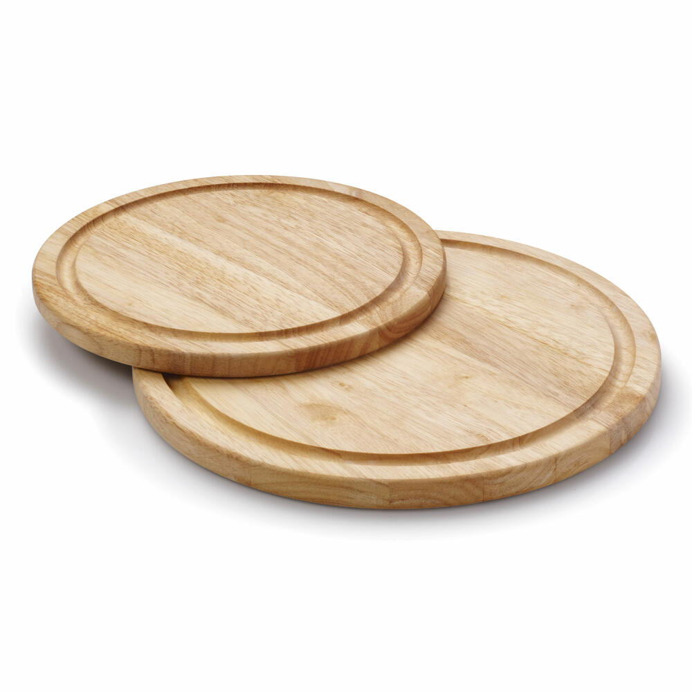 Continenta steak plate round, cutting board, steak plate, serving board, wooden board, rubberwood, Ø 30 cm, 30606