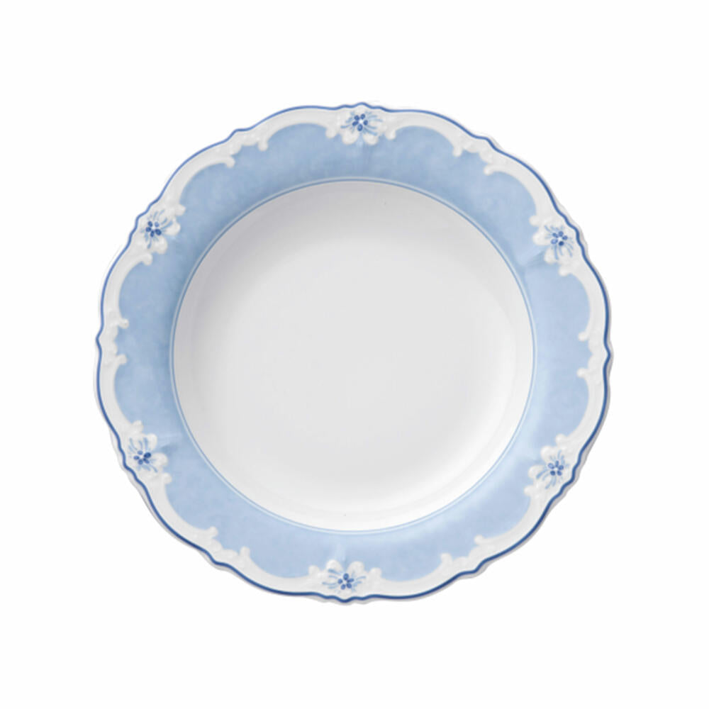 Hutschenreuther Baronesse soup plate with rim, Estelle Blue, porcelain, 24 cm, 10124