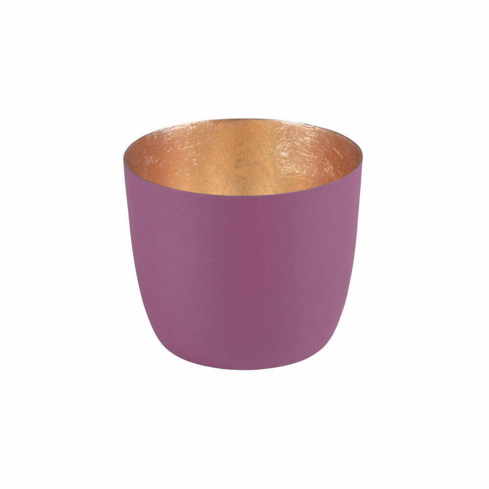 Gift Company Windlicht Madras M, Teelichthalter, Kerzenhalter, Eisen, Burgundy / Gold, 8.5 cm, 77923