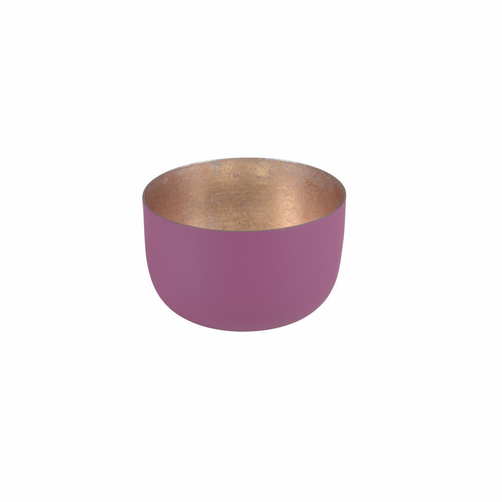 Gift Company Windlicht Madras S, Teelichthalter, Kerzenhalter, Eisen, Burgundy / Gold, 5 cm, 77919