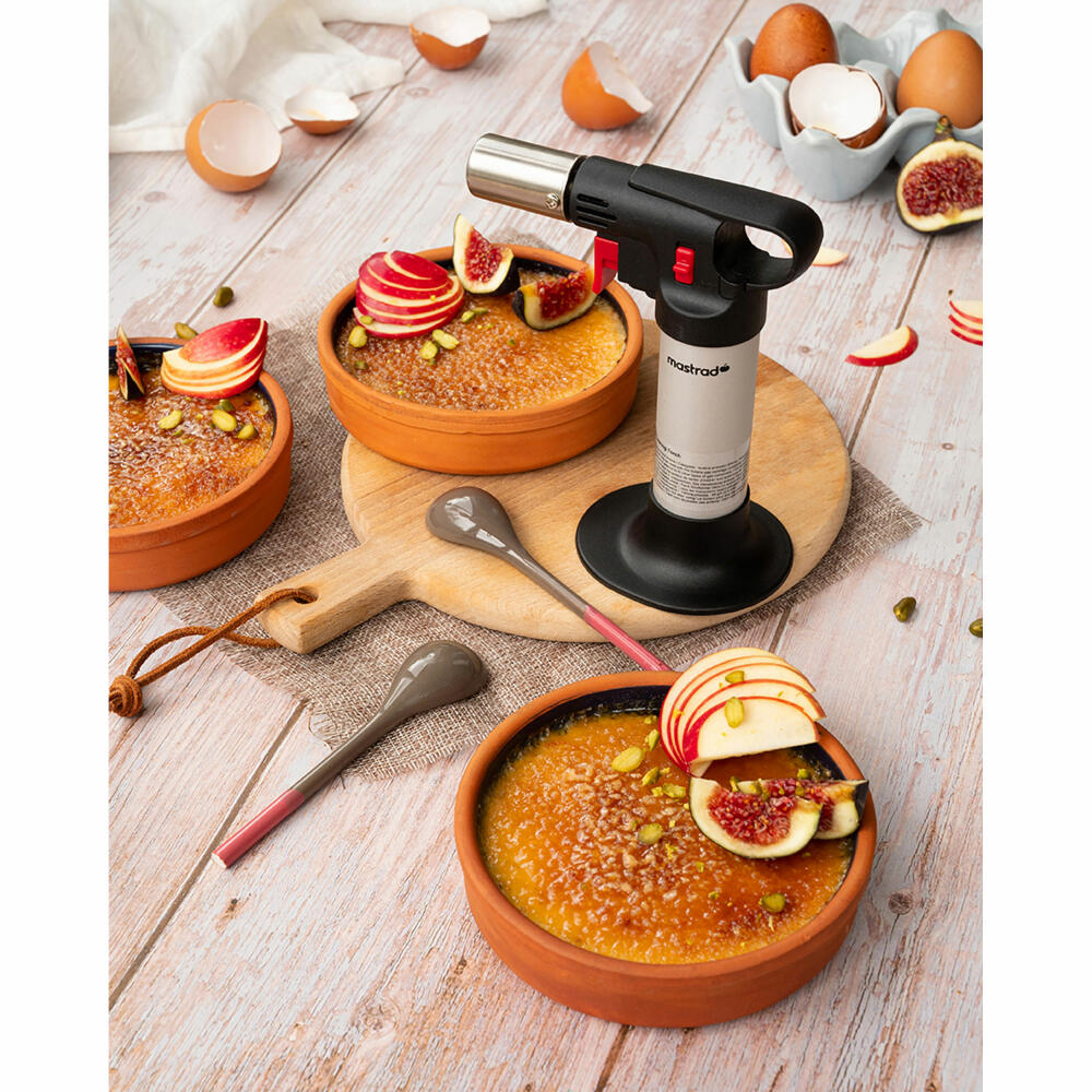 Mastrad Crème Brûlée Geschenkset 5-tlg., Küchenbrenner mit 4 Schälchen, Terracotta, F46167