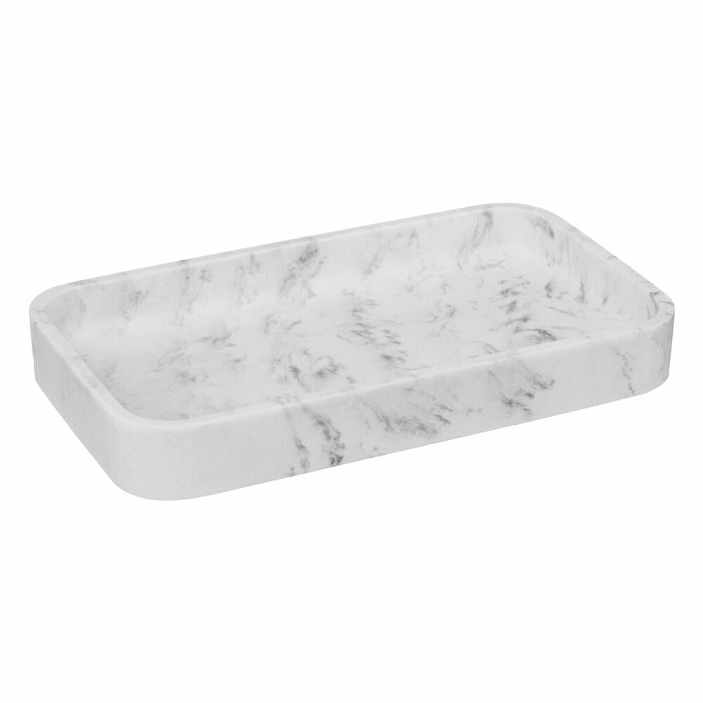 5five Simply Smart Tablett Lea in Marmor-Optik, Polyresin, Marmorgrau, 19 x 11.3 cm, 174793