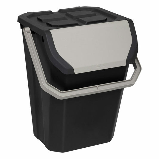 5five Simply Smart Mülleimer, Abfalleimer, Kunststoff, Schwarz, 37 L, 202426