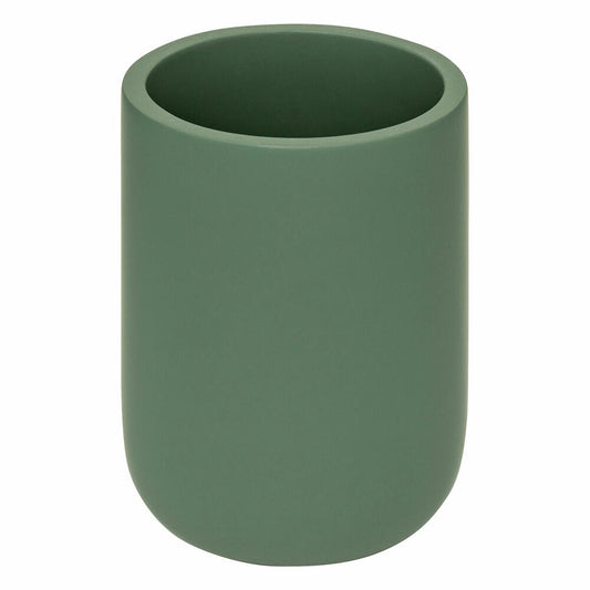 5five Simply Smart Zahnbürstenbecher Duo, Zahnputzbecher, Zahnbürstenhalter, Polyresin, Grün, 200168B