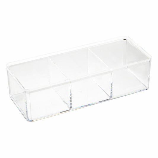 5five Simply Smart Kosmetik-Aufbewahrungsdose Selena mit 3 Fächern, Kunststoff, 22.8 x 9.5 x 8 cm, 155907