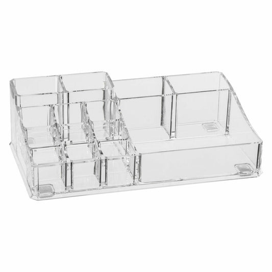 5five Simply Smart Organizer Selena mit 14 Fächern, Kunststoff, Transparent, 22.3 x 12.7 cm, 155910