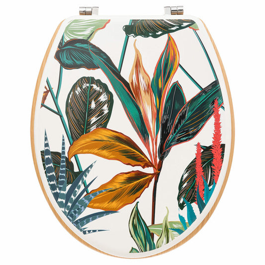 5five Simply Smart WC-Sitz Palawan, Toilettensitz, HDF, Zink, Kunststoff, Bunt, 174693B