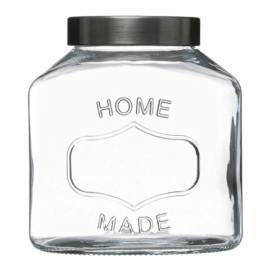 5five Simply Smart Preserving Jar Home Made, Storage Jar, Glass, Stainless Steel, Transparent, 2.5 L, 179632