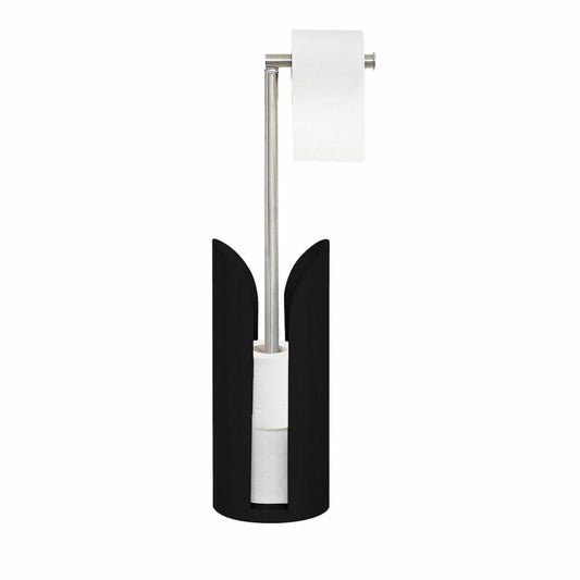 5five Simply Smart Toilettenrollenhalter Colorama, WC-Rollenhalter, Metall, Edelstahl, Schwarz, 160884J