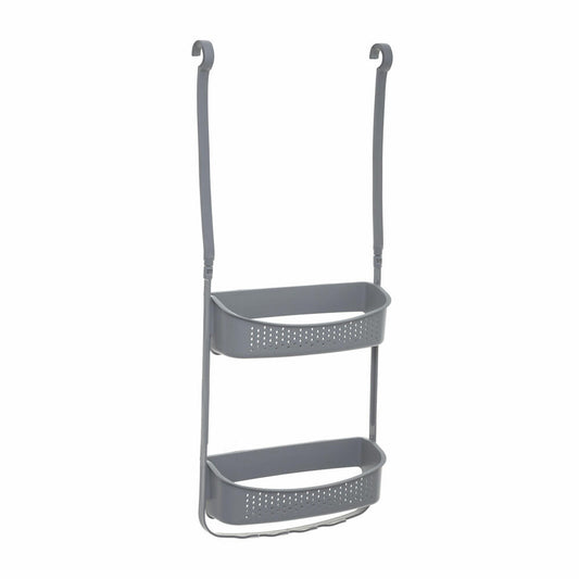 5five Simply Smart Duschregal mit 2 Ebenen, PP-Kunststoff, TPE, Grau, 160922B