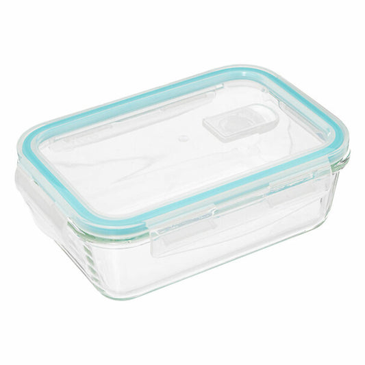 5five Simply Smart Clipeat food storage container, glass, plastic, blue, 800 ml, 135005