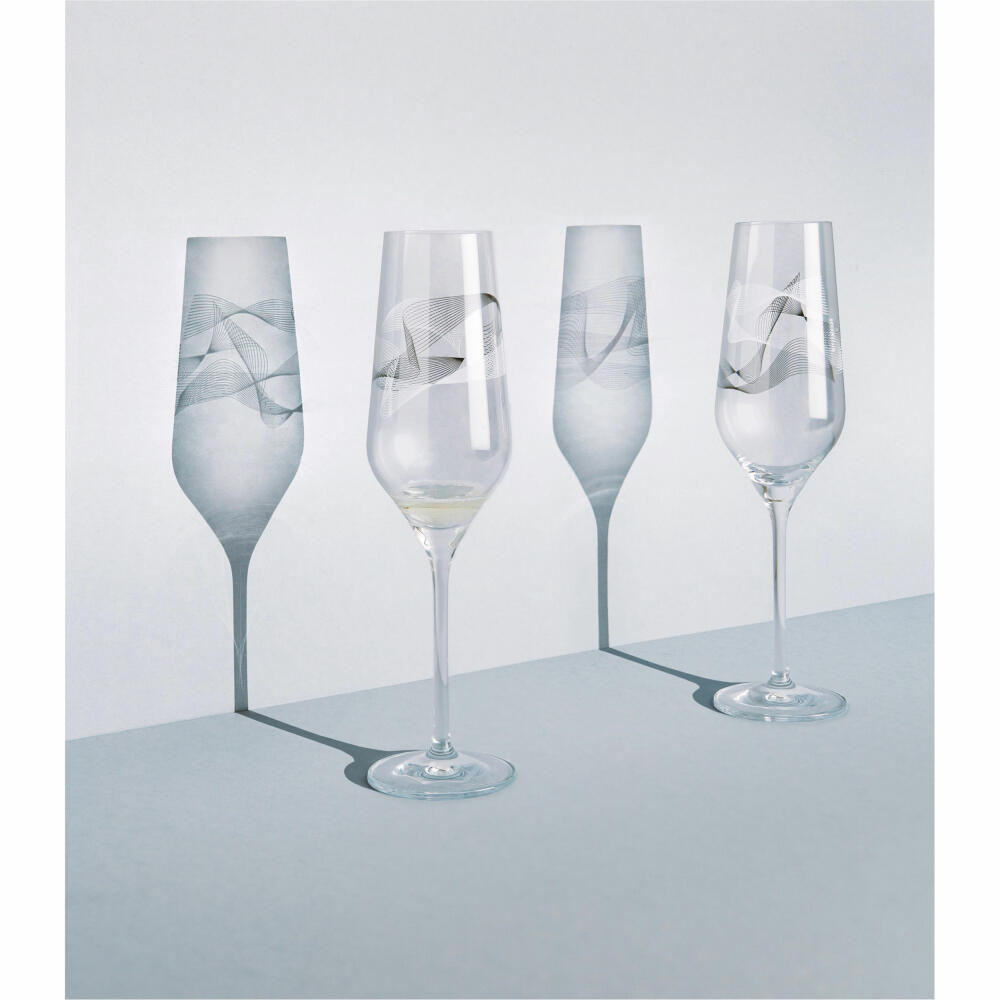 Ritzenhoff Champagnerglas Kristallwind Champagner 2er-Set 002, Sektglas, Romi Bohnenberg, Kristallglas, 250 ml, 3711002