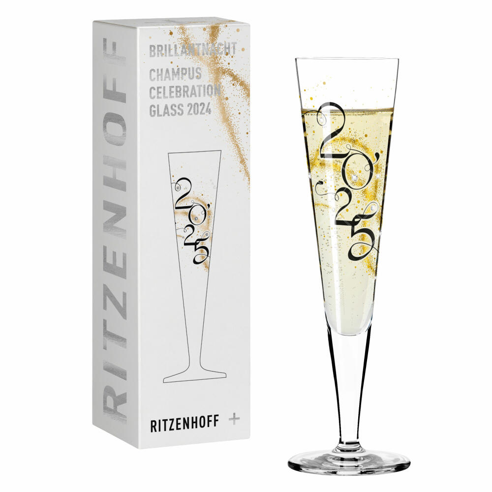 Ritzenhoff Champus glass brilliant night, crystal glass, 210 ml, R-1079015