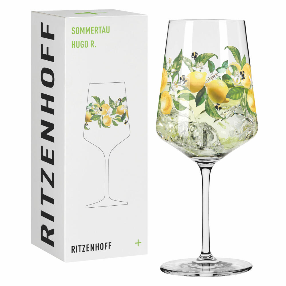 Ritzenhoff Aperitifglas Sommertau Hugo 024, Ramona Richter F25, Kristallglas, 544 ml, 2931023