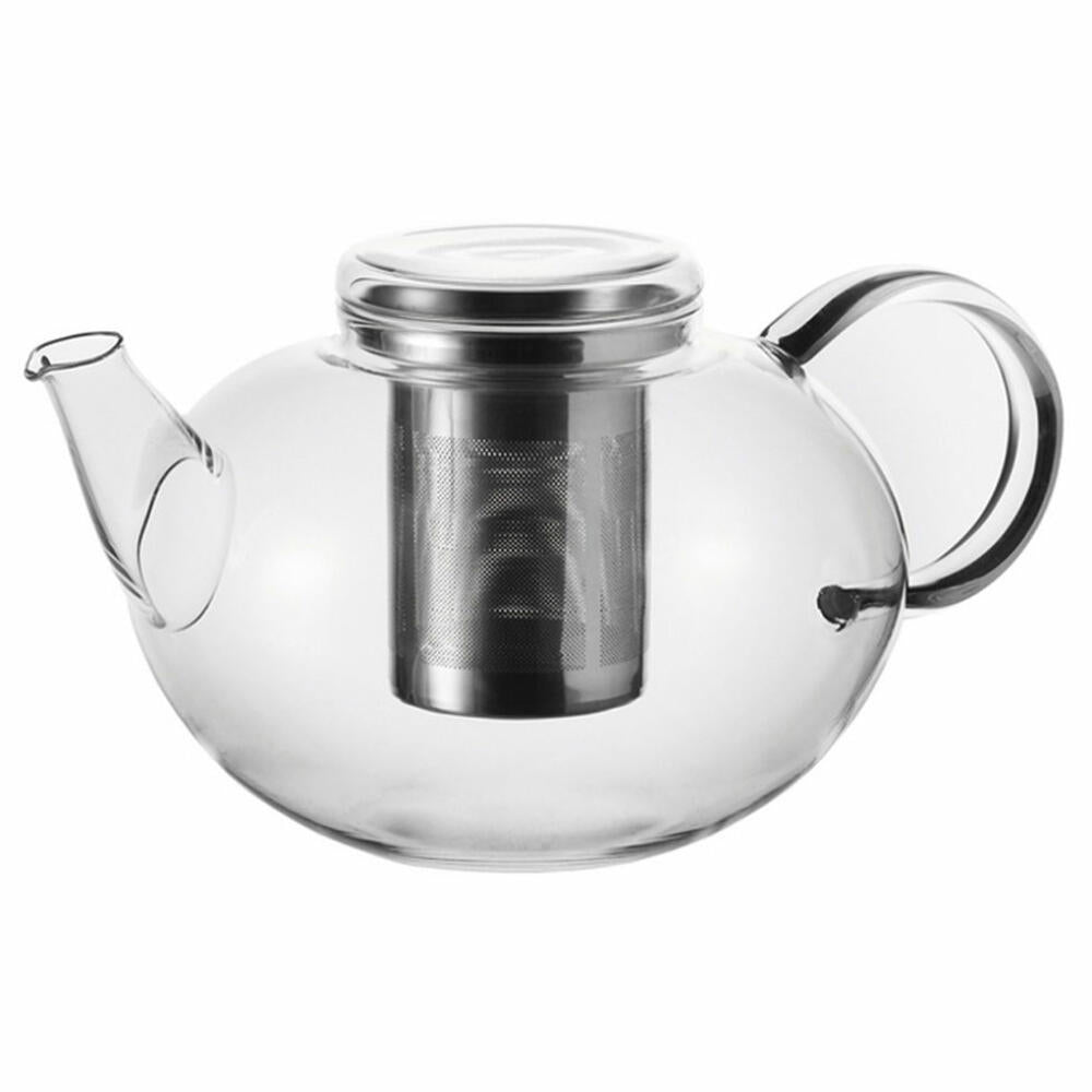 Leonardo Moon Set, teapot + warmer, tea warmer, tea pot, metal insert for loose tea, glass, 2 L, 14666