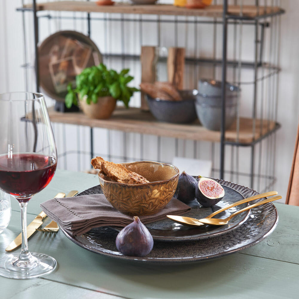 Leonardo Keramikteller MATERA, Teller, Speiseteller, Dekoteller, Keramik, Anthrazit, 32 cm, 018605