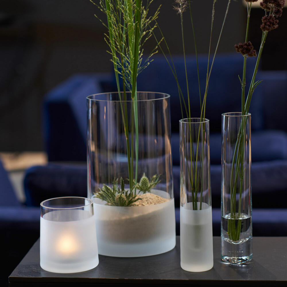 Leonardo Vase NOVARA, Dekovase, Glasvase, Kalk-Natron Glas, Satiniert, 26 cm, 018629