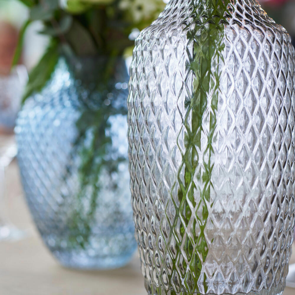 Leonardo Vase POESIA, Dekovase, Glasvase, Kalk-Natron Glas, Grau, 40 cm, 018676