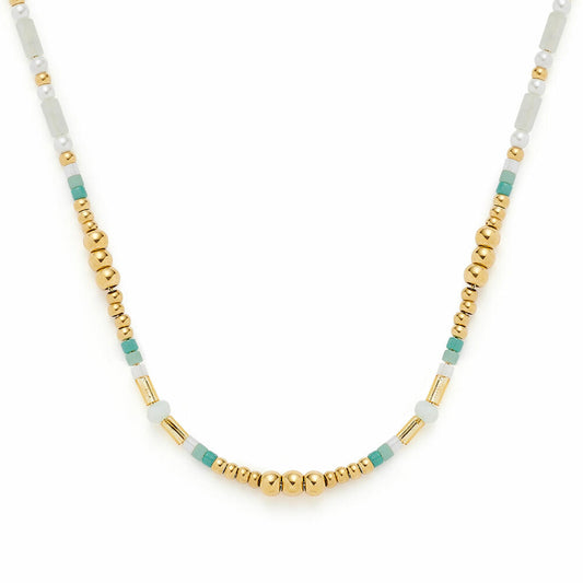 Leonardo Halskette 42 Gold Lilly Ciao, Kette, Schmuck, Edelstahl Gold, Glas, IP, 024983