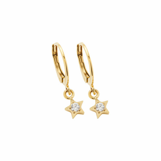 Leonardo Ohrhänger Gold Sattelite Ciao, Ohrring, Schmuck, Edelstahl Gold, Zirkonia, 024987