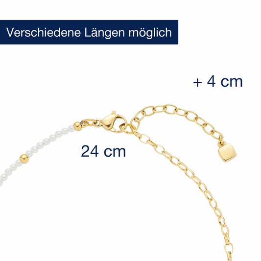 Leonardo Fußkette Gold Nana Ciao, Fußkettchen, Schmuck, Edelstahl Gold, IP, 024989