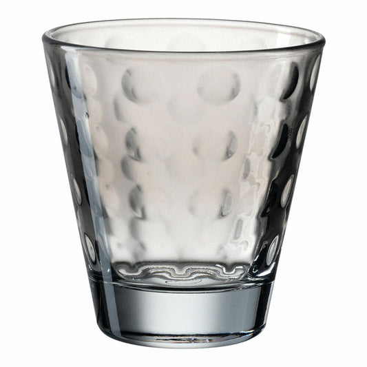 Leonardo Trinkglas Optic, Becher, Wasserglas, Kalk-Natron Glas, grau, 215 ml, 025893