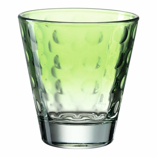 Leonardo Trinkglas Optic, Becher, Wasserglas, Kalk-Natron Glas, hellgrün, 215 ml, 025898