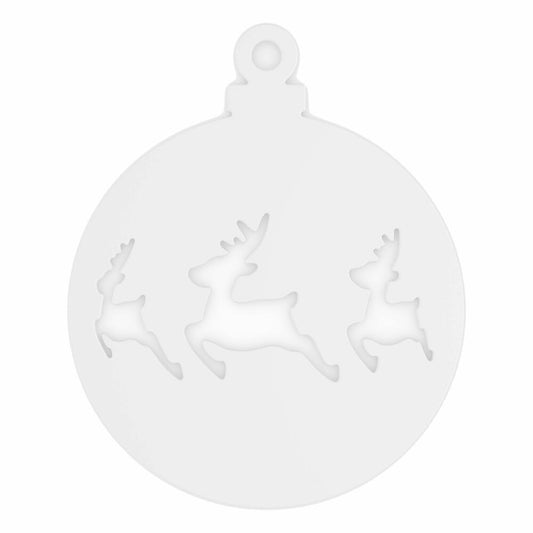 Koziol Virgin White X-Mas Deer Christmas Decoration, Set of 2, Christmas Decoration, Christmas Figure, Solid White, 5110525