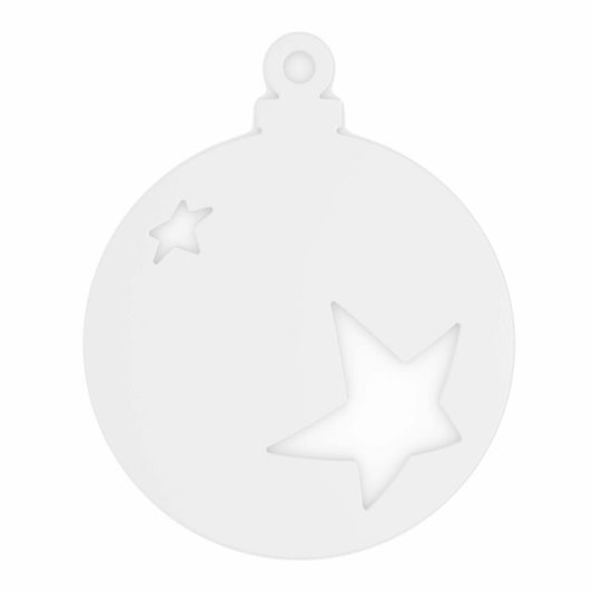 Koziol Virgin White X-Mas Stars Christmas decoration, set of 2, Christmas decoration, Christmas figure, solid white, 5115525