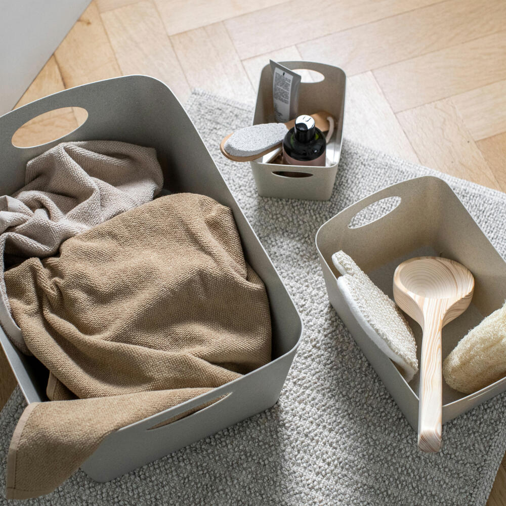 Koziol Aufbewahrungsbox Boxxx M, Kiste, Bottich, Organic Recycled, Recycled Desert Sand, 3.5 L, 1404121