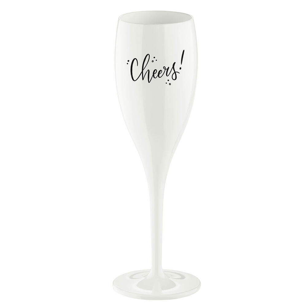 Koziol champagne glass Cheers No. 1. CHEERS, plastic, Cotton White, 100 ml, 4066525