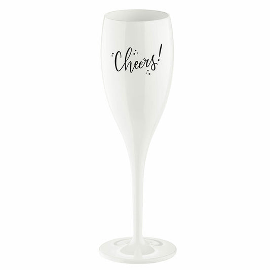 Koziol champagne glass Cheers No. 1. CHEERS, plastic, Cotton White, 100 ml, 4066525