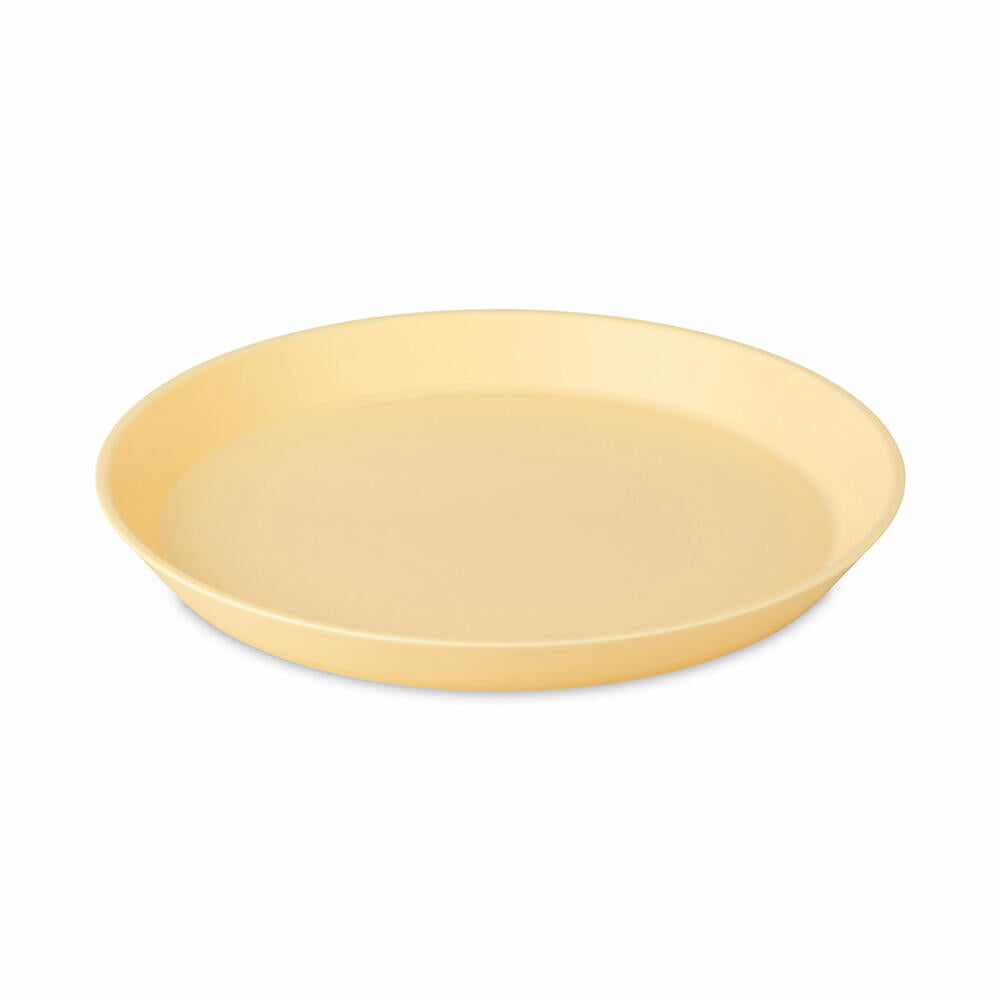 Koziol Plate Connect Nora Plate, dessert plate, plastic, Sweet Yellow, 20.5 cm, 8366723