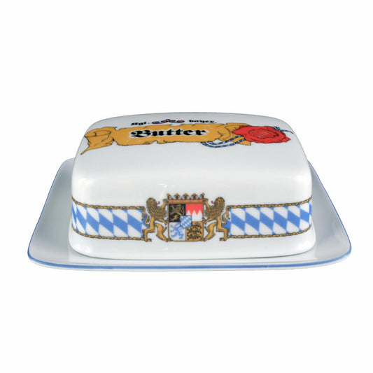 Seltmann Weiden Compact Butterdose, für 250 g, Butterschale, Porzellan, Bayern Dekor, 001.458154