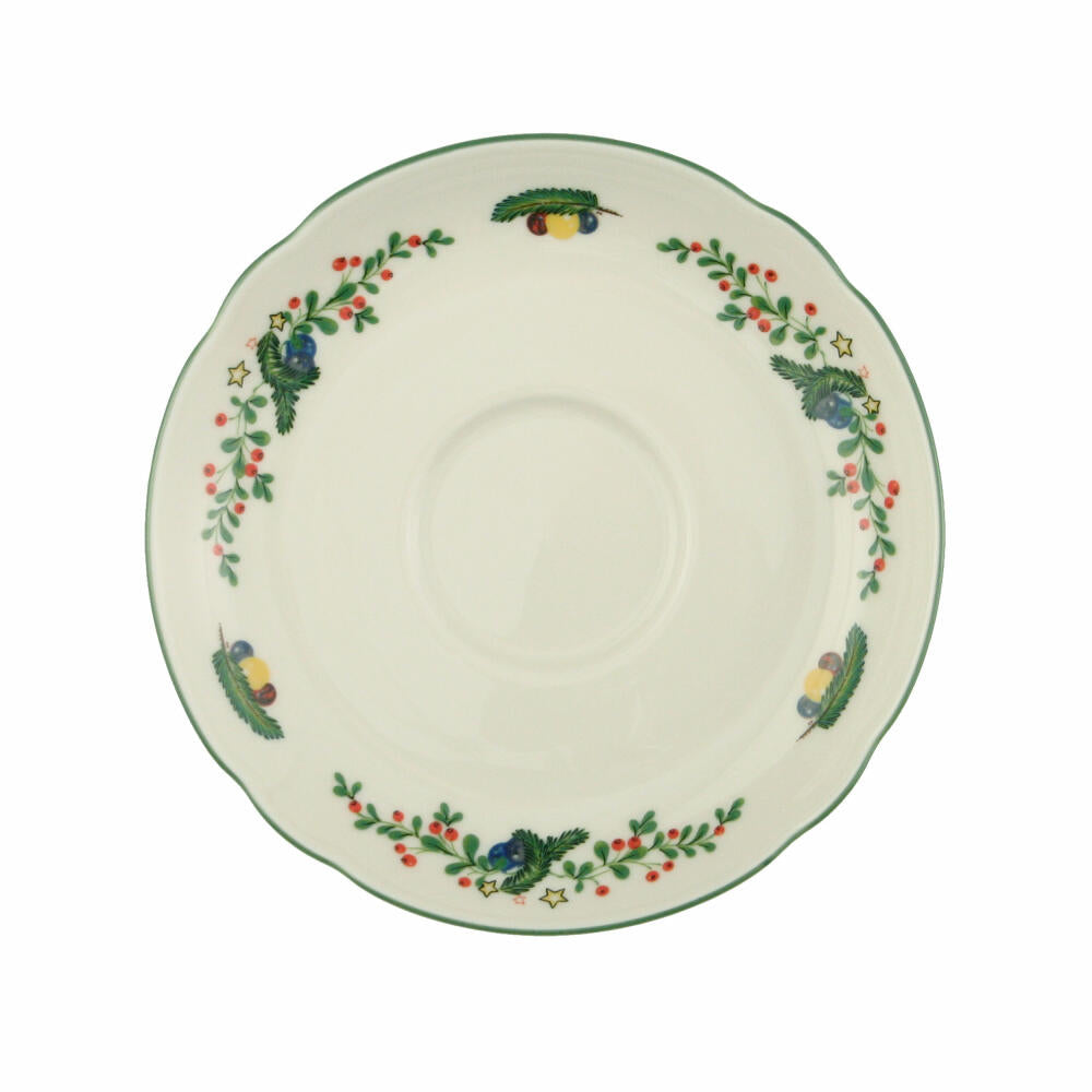 Seltmann Weiden Marie-Luise saucer, for teacup, underplate, porcelain, Christmas, Ø 13 cm, 001.298952