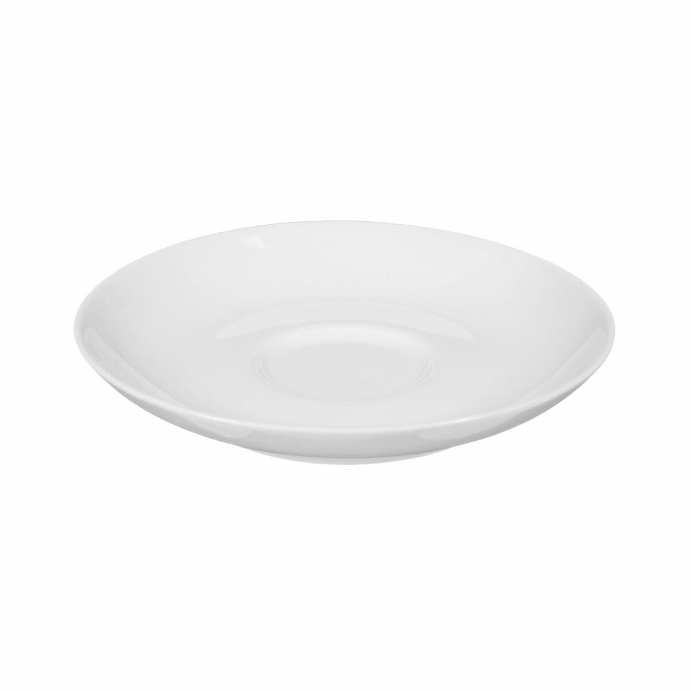 Seltmann Weiden Lido Untertasse, zur Moccatasse, Unterteller, Porzellan, Weiß, Ø 11.9 cm, 001.203120