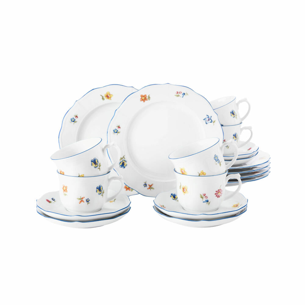 Seltmann Weiden Sonate Nostalgie Kaffeeservice, 18-tlg., Kaffee Service, Geschirr, Porzellangeschirr, Hartporzellan, Bunt, 1717234