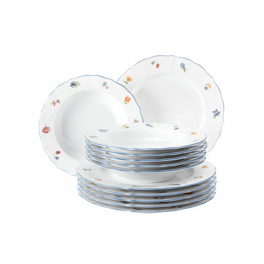 Seltmann Weiden Sonate Nostalgie dinner service, table service, dinner service, plate set, hard porcelain, colored, 1717236